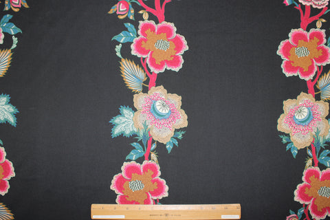 Stretch floral 4-ply crepe