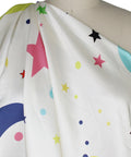 Galaxy print silk satin