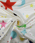 Galaxy print silk satin