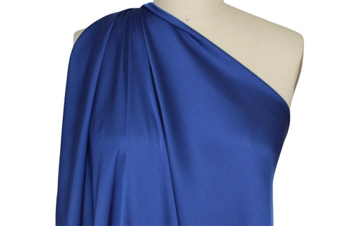 Stretch Silk Crepe de Chine - Sapphire Blue