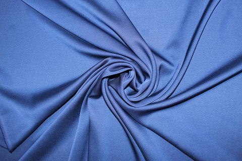 Stretch Silk Crepe de Chine - Sapphire Blue