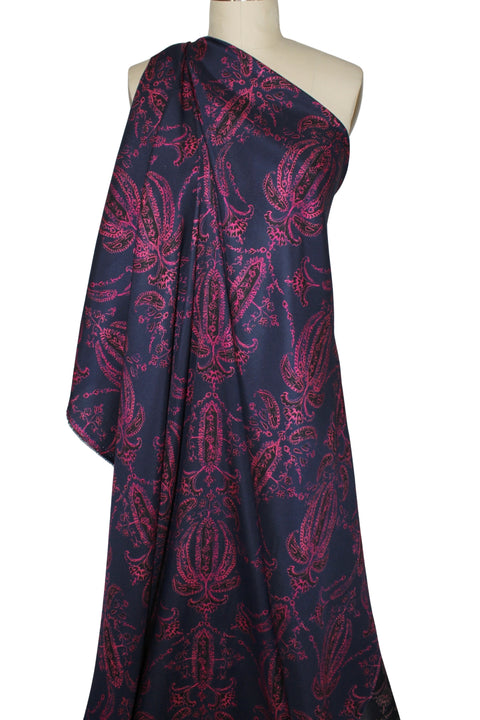 0scar paisley patterned stretch silk