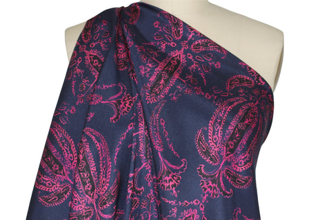 0scar paisley patterned stretch silk