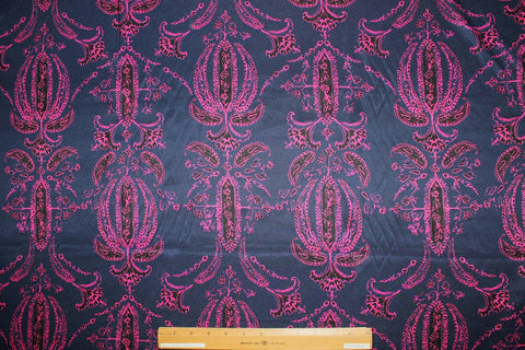 Wallpaper print floral stretch silk