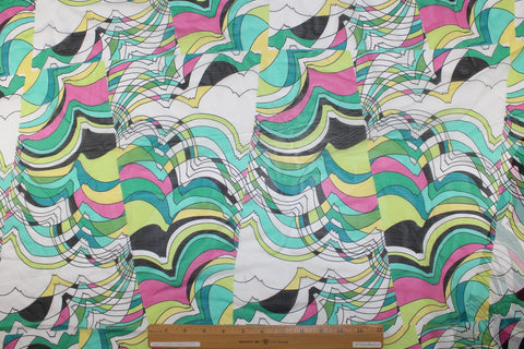 Brightly colored silk chiffon