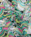 Brightly colored silk chiffon