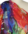 Brightly colored silk chiffon