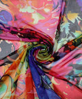 Brightly colored silk chiffon