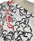 Floral print heavy silk crepe