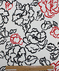 Floral print heavy silk crepe