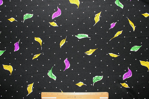 Nightfall in the Tropics 4-ply Silk Crepe - Brights on Black