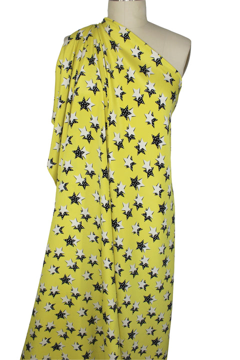 Star print 4 ply silk crepe