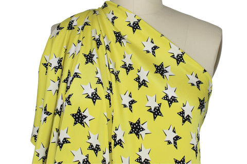 Star print 4 ply silk crepe