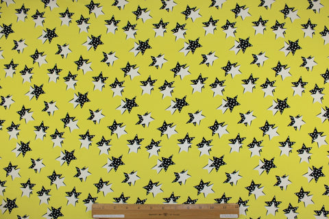 Star print 4 ply silk crepe