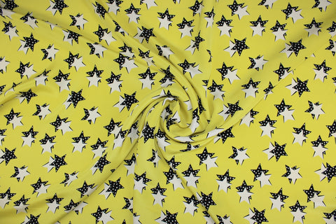 Star print 4 ply silk crepe