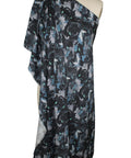 Stretch floral silk crepe