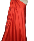 Tomato red stretch silk satin