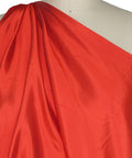 Tomato red stretch silk satin