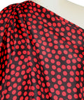 0scar polka dot silk shantung