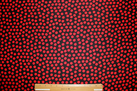 0scar polka dot silk shantung