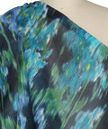 0scar silk gazar in a floral print that is watery and abstract