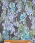 0scar silk gazar in a floral print that is watery and abstract