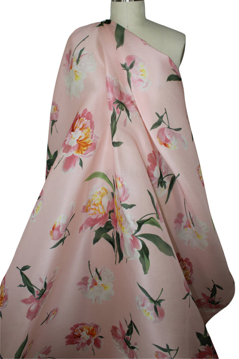 0scar peony print silk 