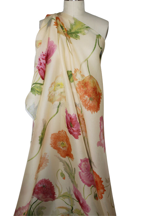0scar floral silk gazar