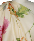 0scar floral silk gazar