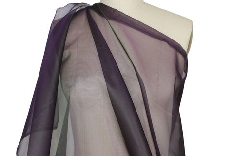 Iridescent silk organza