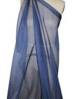 Medium blue wide silk organza