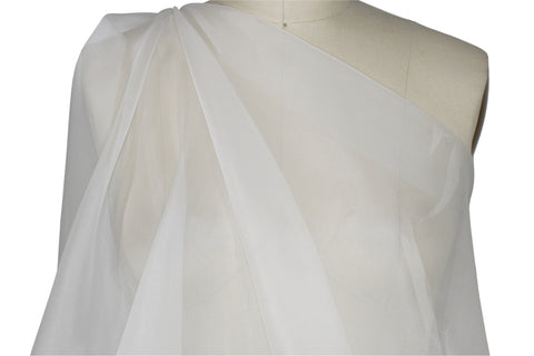 Calamo 54 Inch Wide Silk Organza - SnowWhite
