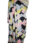 Abstract print silk jersey