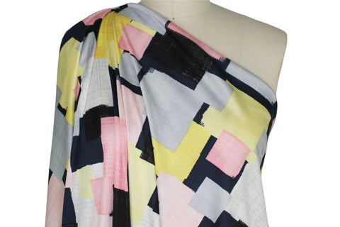 Abstract print silk jersey