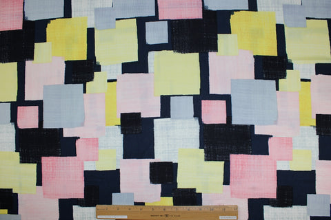 Abstract print silk jersey