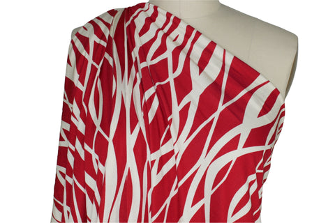 Abstract print silk jersey