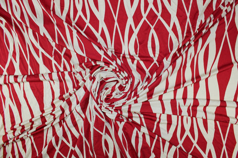 Abstract print silk jersey