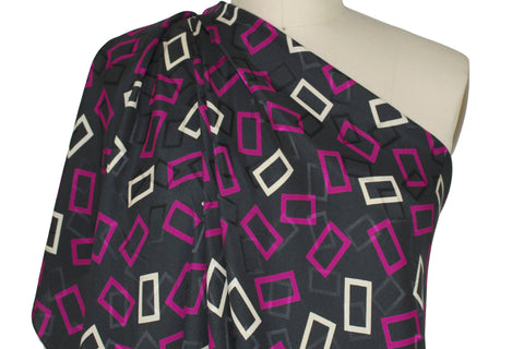 0scar de la renta shadow rectangle silk jacquard