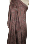 Swiss paisley silk crepe de chine