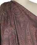 Swiss paisley silk crepe de chine
