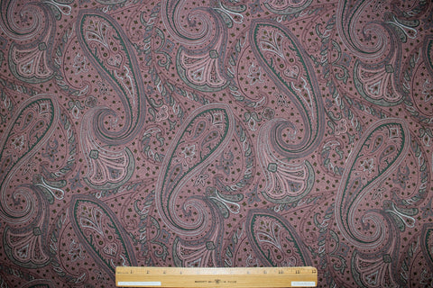 Swiss paisley silk crepe de chine