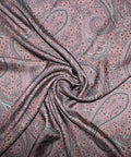 Swiss paisley silk crepe de chine