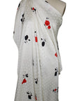 Swiss floral print silk jacquard charmeuse