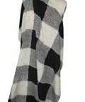 0scar large check speckled print silk