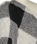 0scar large check speckled print silk