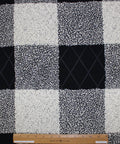 0scar large check speckled print silk