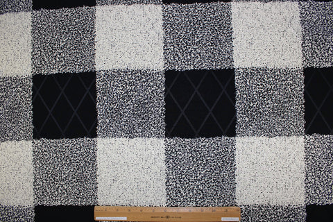 0scar large check speckled print silk