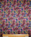0scar silk twill with a floral print on plaid