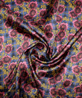 0scar silk twill with a floral print on plaid