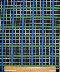 Dimensional silk crepe plaid